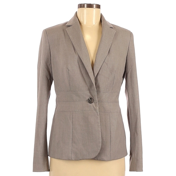 Jones of New York blazer jacket stretch grey size 2 work office professional - Picture 1 of 4